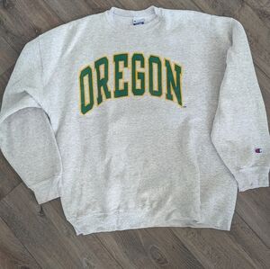 Champion Gray Oregon Crewneck Sweater Vintage 90s